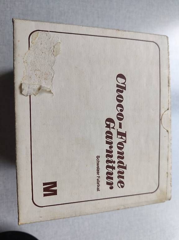 Padelle: Choco-Fondue Set, Retro, Vintage, Keramic, Schweiz – Usato da Meisterschwanden venduto da meisti12 1