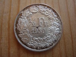 (P2) 1/2 Franken 1939 UNZ-STGL