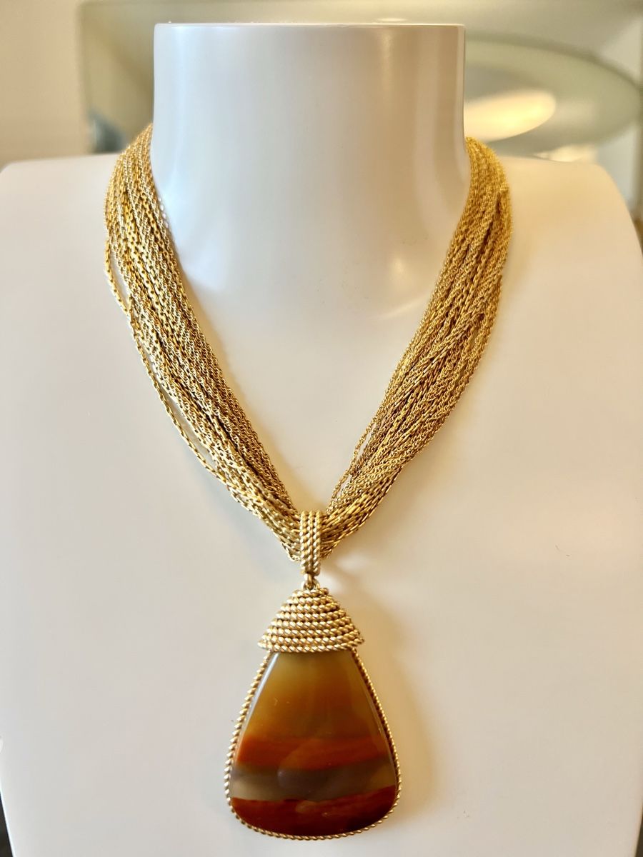 Catenine: Rare collier Grosse - Germany pendentif rareté plaqué or – Nuovo (secondo la descrizione) da Nyon venduto da stylevintage79