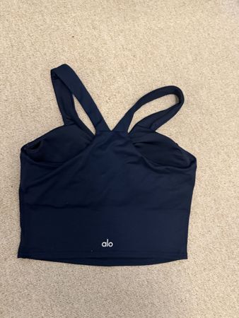 Alo Yoga Sports Bra Tank Top Navy Like New