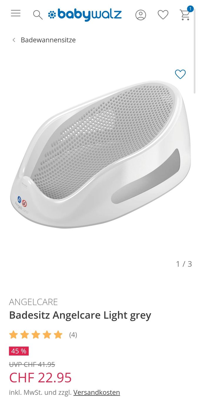 Tout pour le bain: Badesitz Angelcare Light grey  – Neuf (Voir description) à Eich par rah_8589