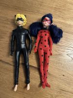 Puppenset Ladybug und Cat Noire Barbiegrösse 