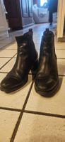 Schwarze Stiefeletten aus Leder, Grösse 39