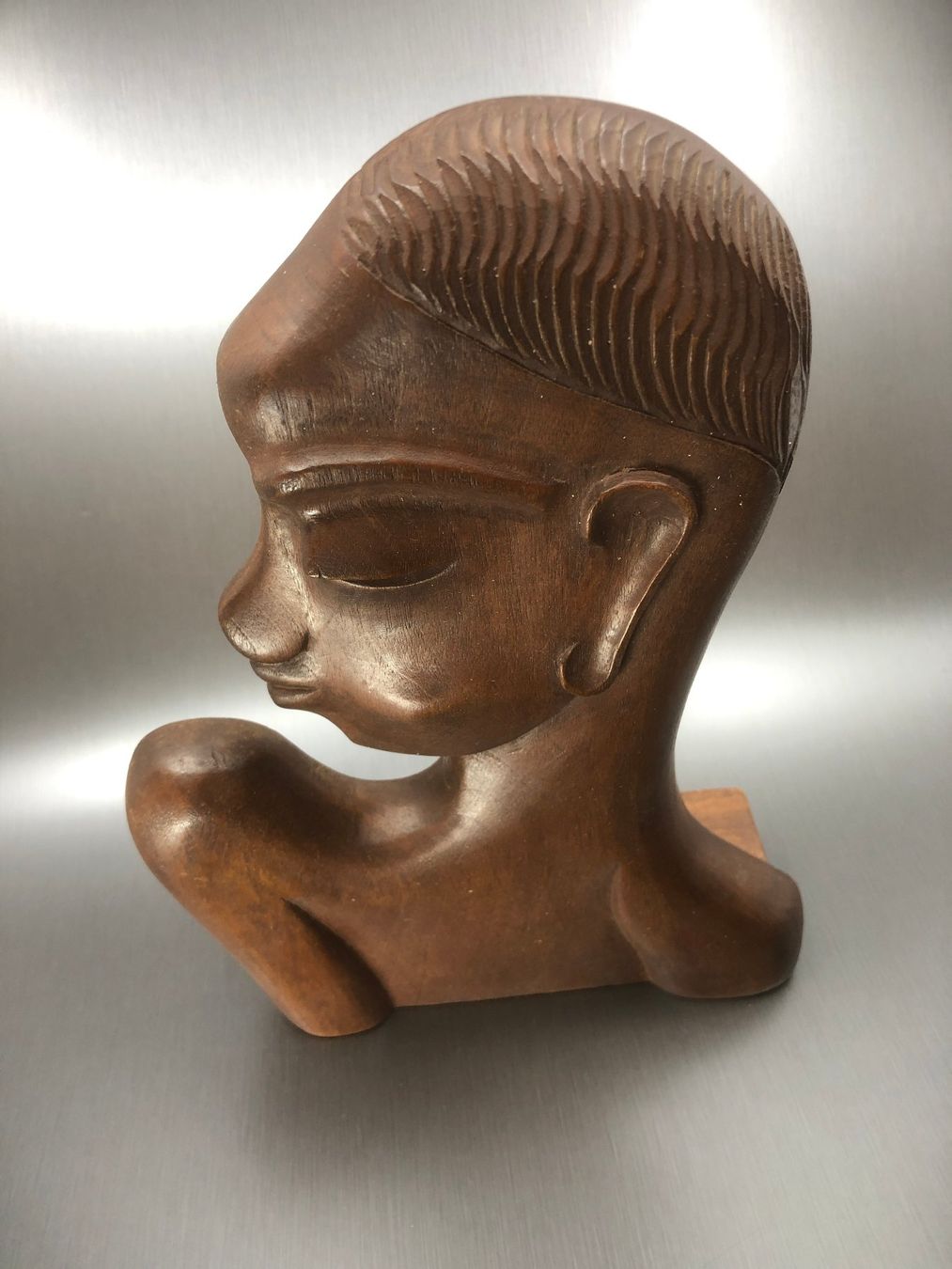 Figuren: Holzbüste Figur Afrikanerin, ca. 23x17x6cm – Gebraucht aus Arisdorf von Liquidus 1