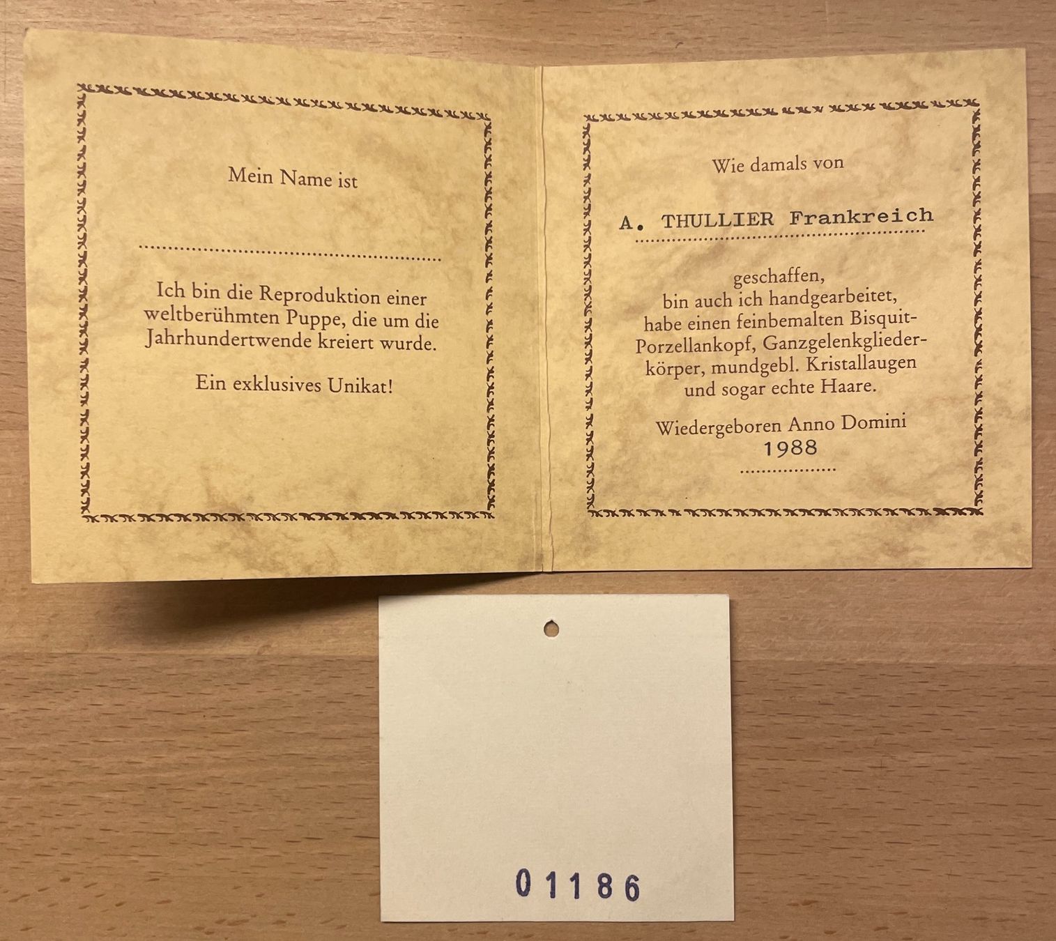 Bambole: Porzellanpuppe Retro Arthur Thuillier – Nuovo (secondo la descrizione) da Domat/Ems venduto da 01Mani 9