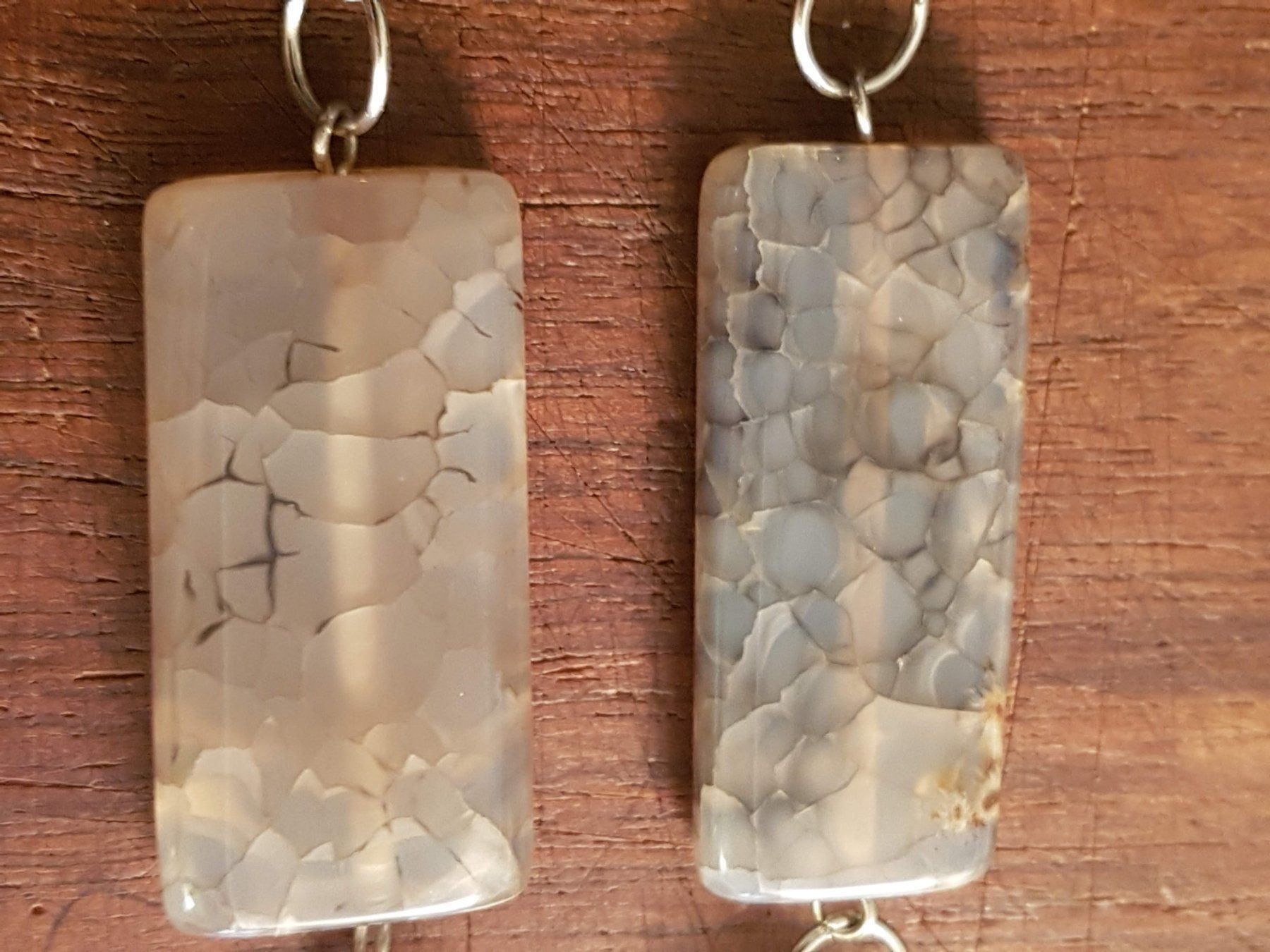 Catenine: Kette achat-artige Steinen + facettierte Glasperlen – Usato da Ettingen venduto da Maranathatalitha 6