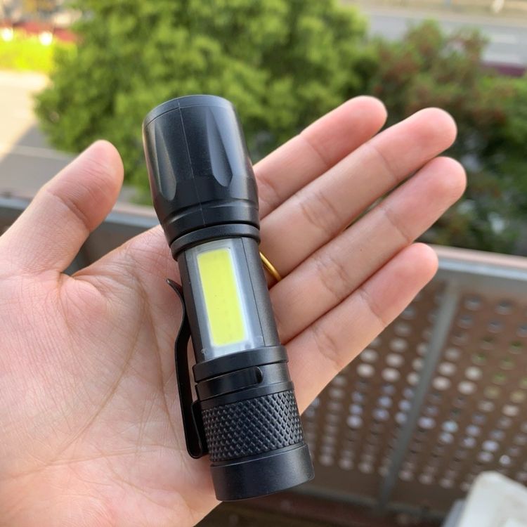 3x Mini LED Taschenlampe COB Laterne Wasserdicht USB 2000lm 2