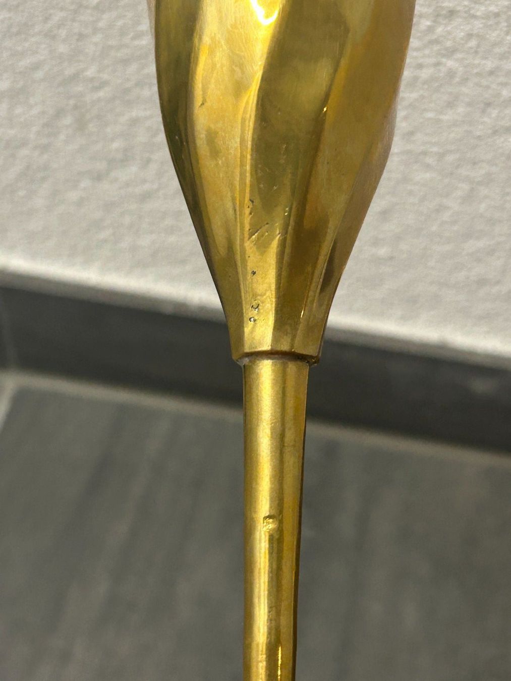 Bicchieri: Vintage elegant brass Champagne Flutes set – Usato da Lausanne venduto da Weber1007 7