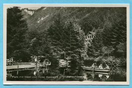 Park mit Seeli von Hotel Eintracht in Wolfenschiessen 1932