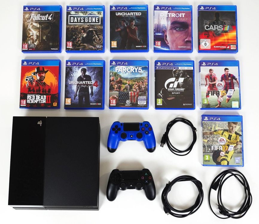 PlayStation 4 + 2 Controller + 11 Spiele Kaufen auf Ricardo
