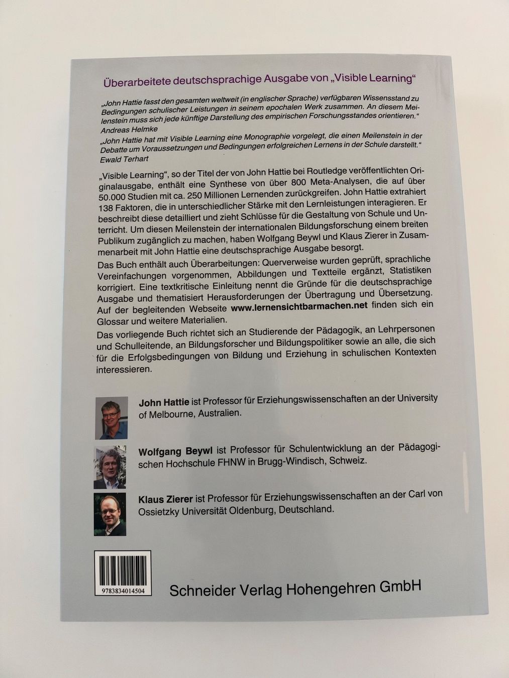 Libri: Lernen sichtbar machen - John Hattie – Nuovo (secondo la descrizione) da Steinhausen venduto da ColetteZoe 1