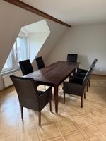 Esstisch Massivholz mit 6 Stühlen dunkles Holz