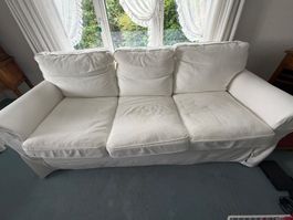 Sofa weiss 3-Sitzer 220 Breite guter Zustand