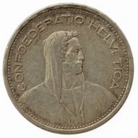 5 Franken Silber 1931 13* über Kopf