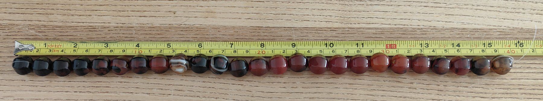 Pietre preziose: Buntachat, sechseckige Beads, ca. 14.5mm, Strang – Nuovo e nell'imballaggio originale da Rümlang venduto da 21f 2