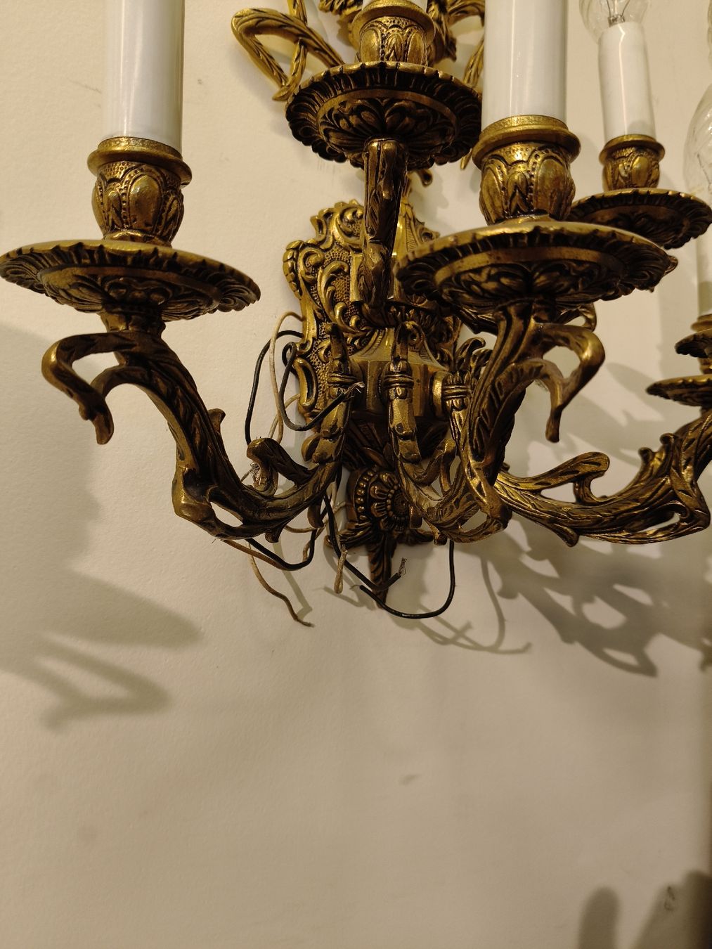 Lampade: Italian Brass wand Lampe, 1950s – Usato da Zwingen venduto da inf_2blh 5