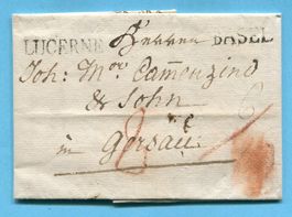 Faltbrief von Luzern nach Gersau 1805