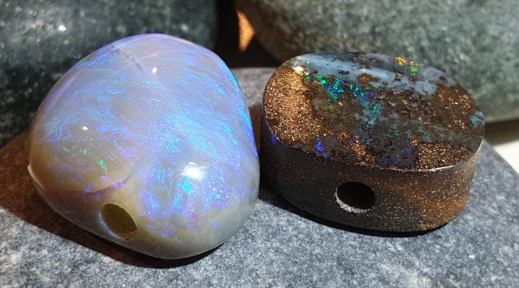 Ciondoli: Boulder & Black Opal Beads / Konvolut 3 – Nuovo (secondo la descrizione) da Niederbüren venduto da Raphael014 6