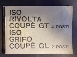 ISO Rivolta Coupé GT Grifo Coupé GL Manual