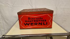 Vintage Blechdose Guetzlidose Wernli Biscuits, Sammlerstück