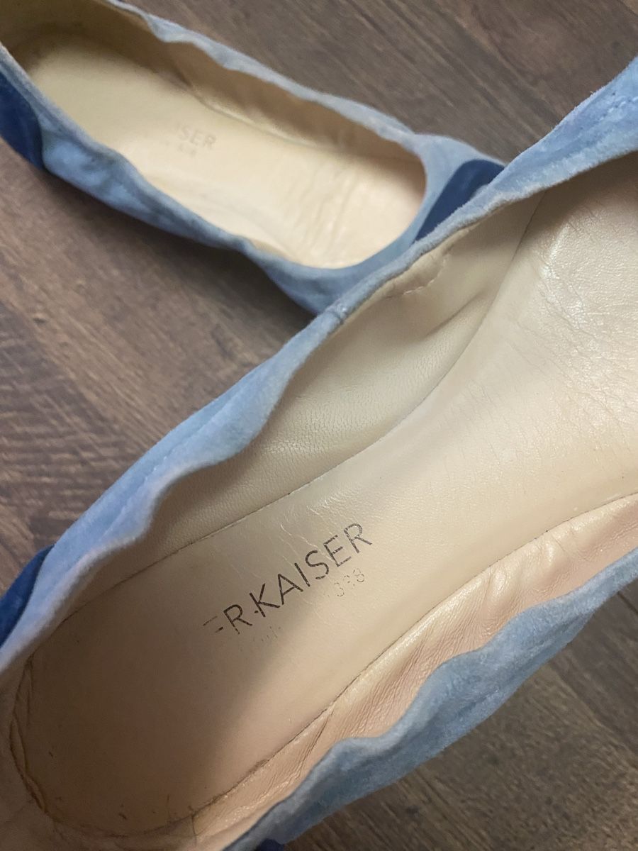 Kaiser Damenschuhe: Peter Kaiser Ballerina Leder blau  38.5 – Gebraucht aus Büron von Coerner 2