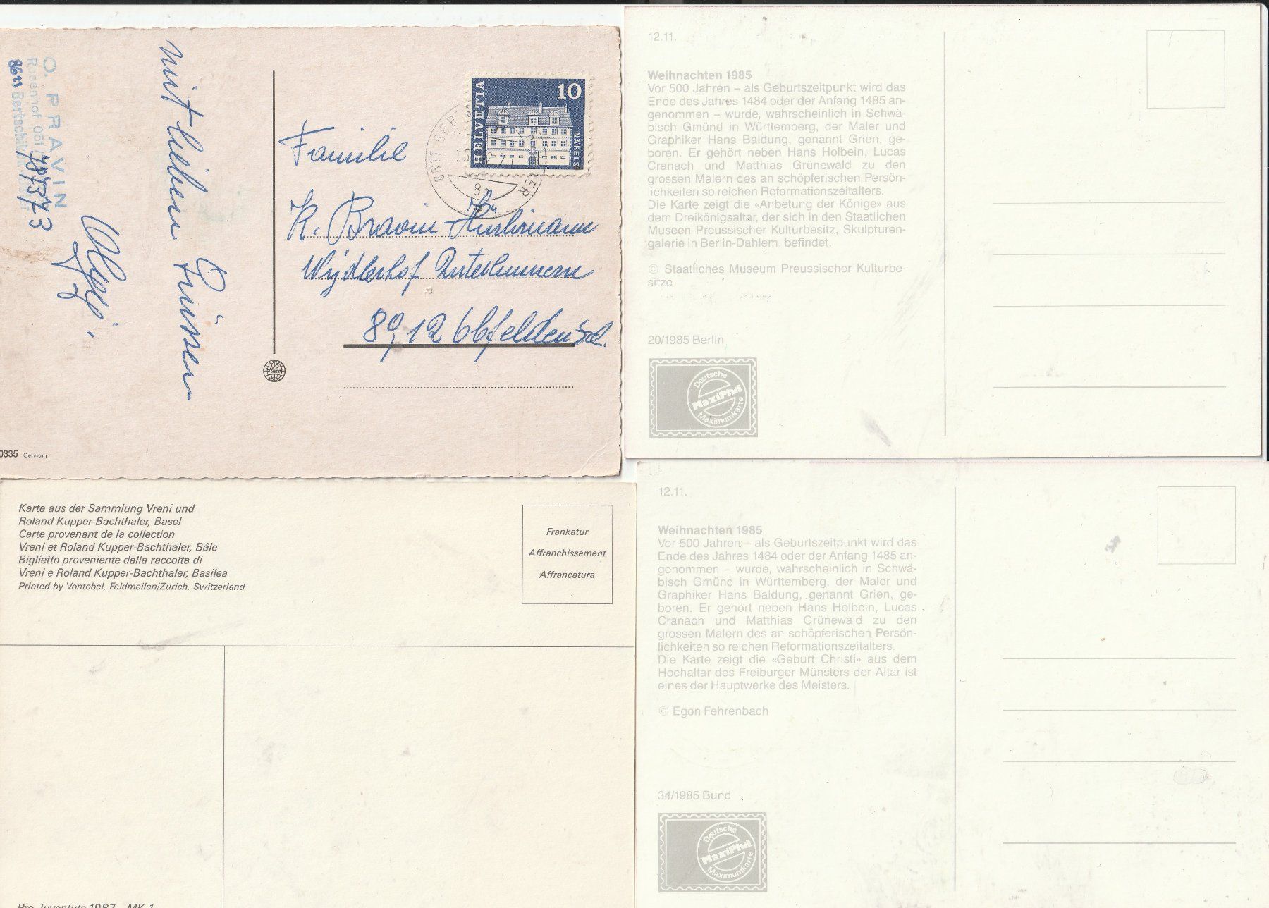 Cartoline postali: 24 Kunstkarten – Usato da Lumbrein venduto da made02 5