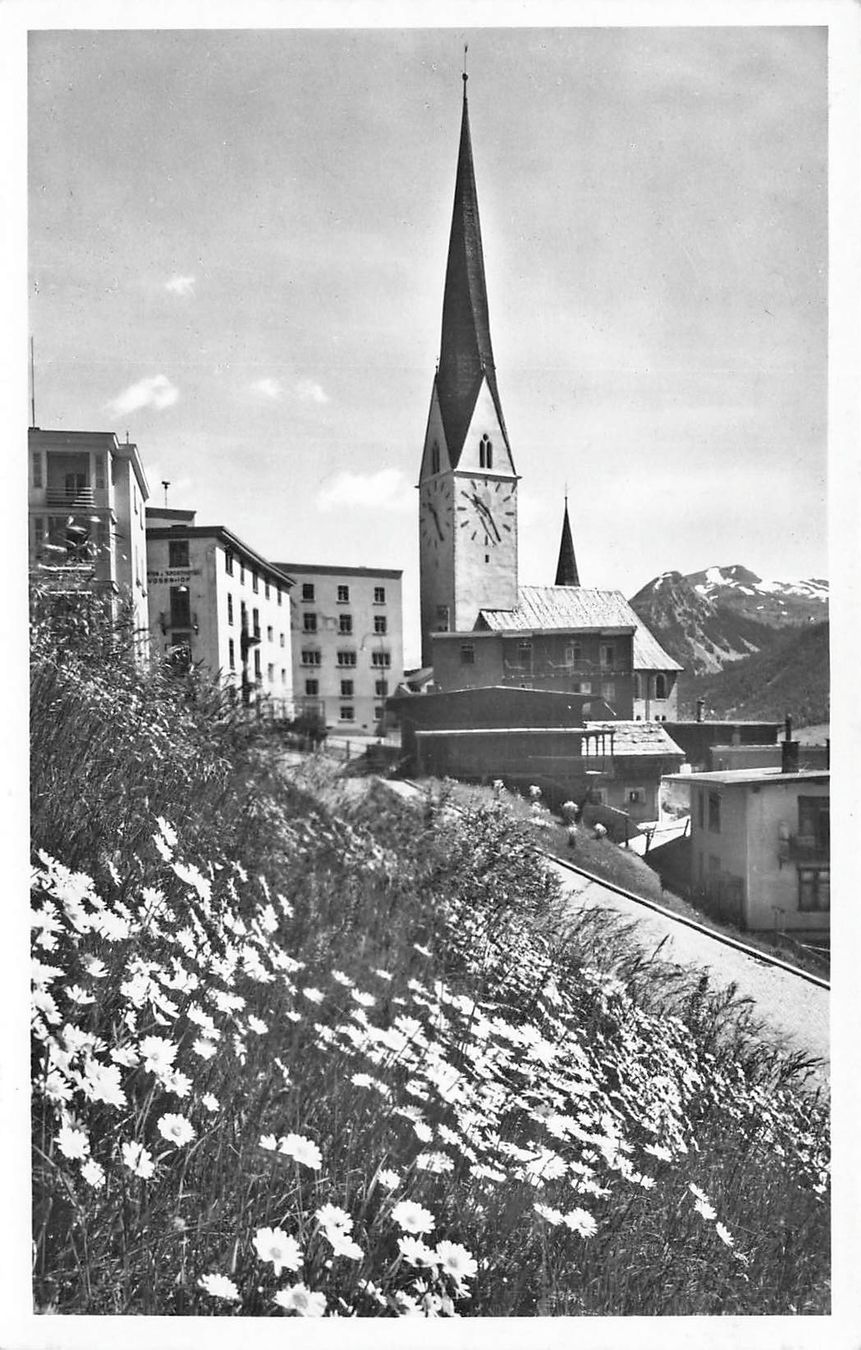 Cartoline postali: Davos GR Kirche St Johann Davos Platz – Usato da Biasca venduto da Blenio71