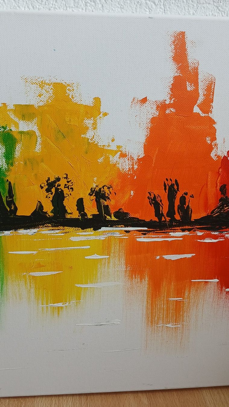 Foto & Immagini: Acrylbild, Handgemalt "Regenbogen" – Usato da Udligenswil venduto da Quarz2002 3