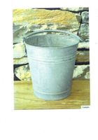 Eimer aus Zink gebraucht dicht D 28 x H 30 cm Vintage