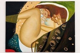 Grossformatige Klimt-Reproduktion Danaë  120 × 90 cm