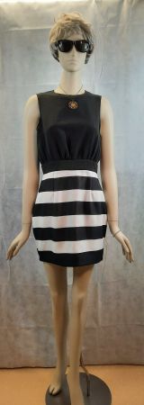 ARMANI EXCHANGE Schöne Sommer Armlos Kleid Schwarz/Weiss M