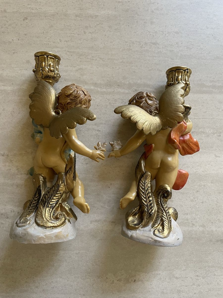 Portacandele: 2 Engel Kerzenständer made in Italy – Usato da Flawil venduto da Naphtali 5