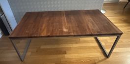 Salontisch Nussbaum mit Metallgestell