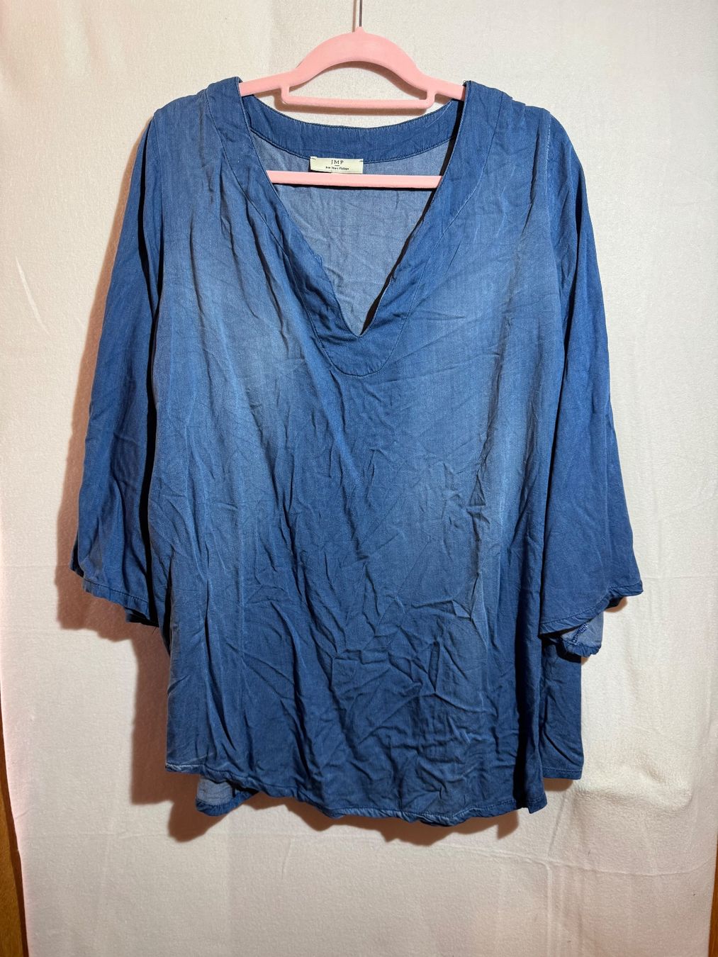 Camicette: Blaue Bluse von JMP Gr. 44 100% Viskose – Usato da Grosswangen venduto da SALE_SALE_SALE