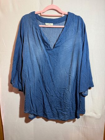 Blaue Bluse von JMP Gr. 44 100% Viskose