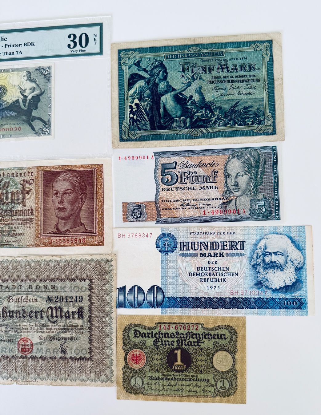 Banknoten: **Deutsche Mark Banknoten Lot** – Gebraucht aus Langrickenbach von MeUs74 2