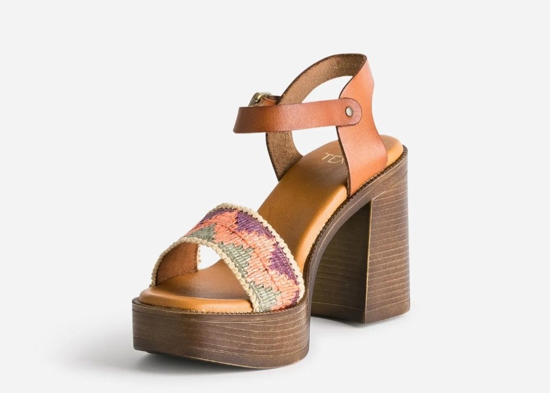 Scarpe da donna: Cognacfarbene Sandalen, Grösse 37, mit Absatz, Neu! – Nuovo e nell'imballaggio originale da Zürich venduto da stefanella 6