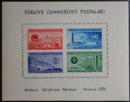 Türkei Kat. Block 4 ** 1951 Kat. 120 Euro