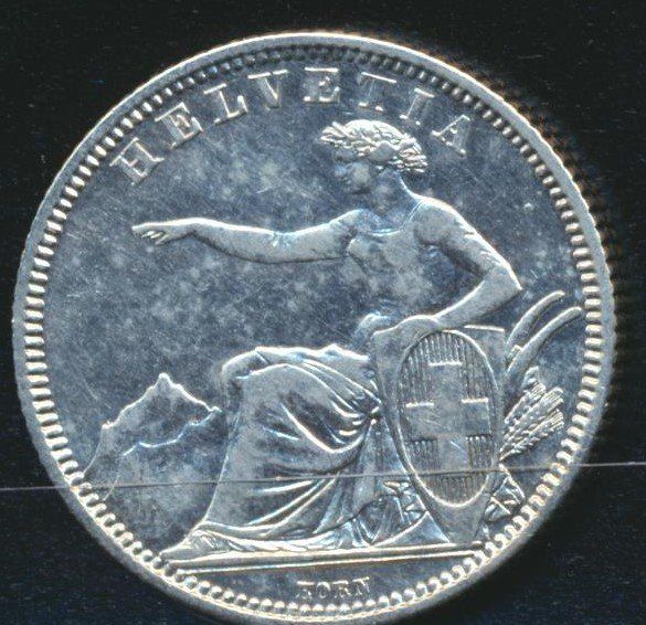 Tutti le monete: 1 Fr. 1860 vz+ – Usato da Roggwil BE venduto da Stampdealer3