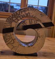 Abstrakte Raku-Keramik Skulptur