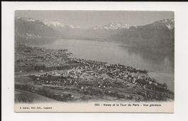 AK ca.1910 Vevey und Tour de Peilz Vue Générale