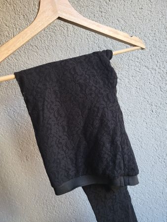 Schicki Leggings mit Spitze, schwarz, Grösse XS