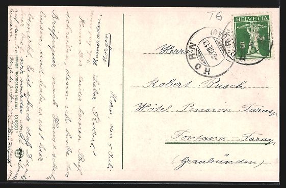 Cartoline postali: Bad Horn am Bodensee, Totalansicht mit U – Usato da Berlin venduto da bartko-reher 1