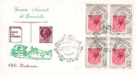 Giornata del Francobollo Sonderbrief 1959 VIERERBLOCK
