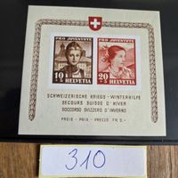 Briefmarken Pro Juventute 1941 Helvetia Block 