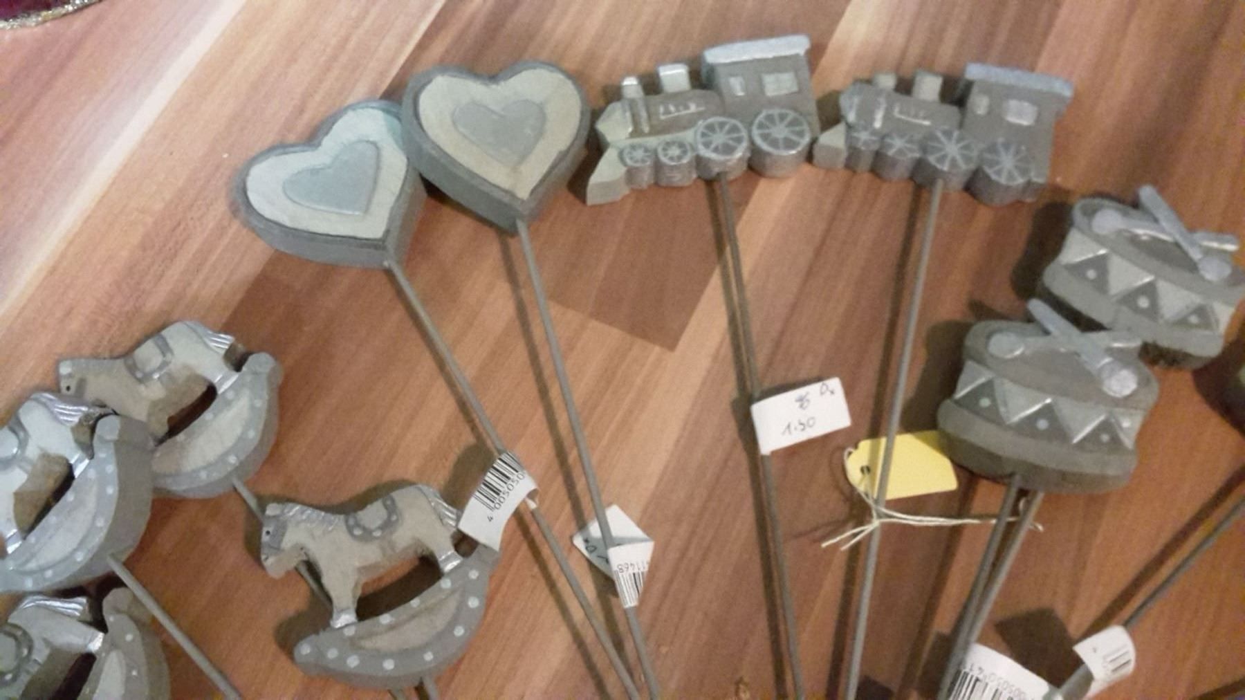 Tutte le decorazioni: 12 Holzstecker silber – Nuovo e nell'imballaggio originale da Schwarzenburg venduto da Flamingo07 1