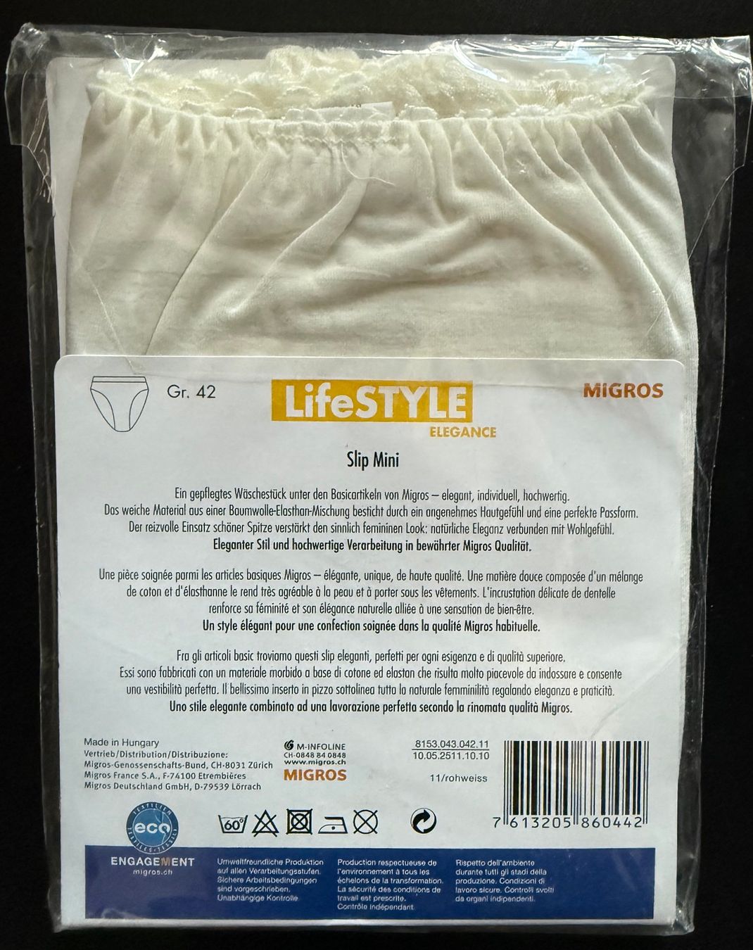 Migros Altra biancheria intima: Slip LifeStyle Elegance Mini creme, mit Spitzeneinsatz – Nuovo e nell'imballaggio originale da Zäziwil venduto da kreative-ideen 1