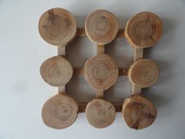 Untersetzer Holz - Handarbeit Tanne massiv Unikat!
