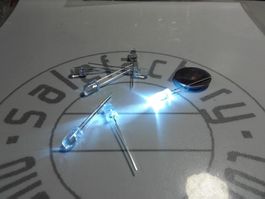 Flacker-LED kaltweiss 5mm, 2 Stück