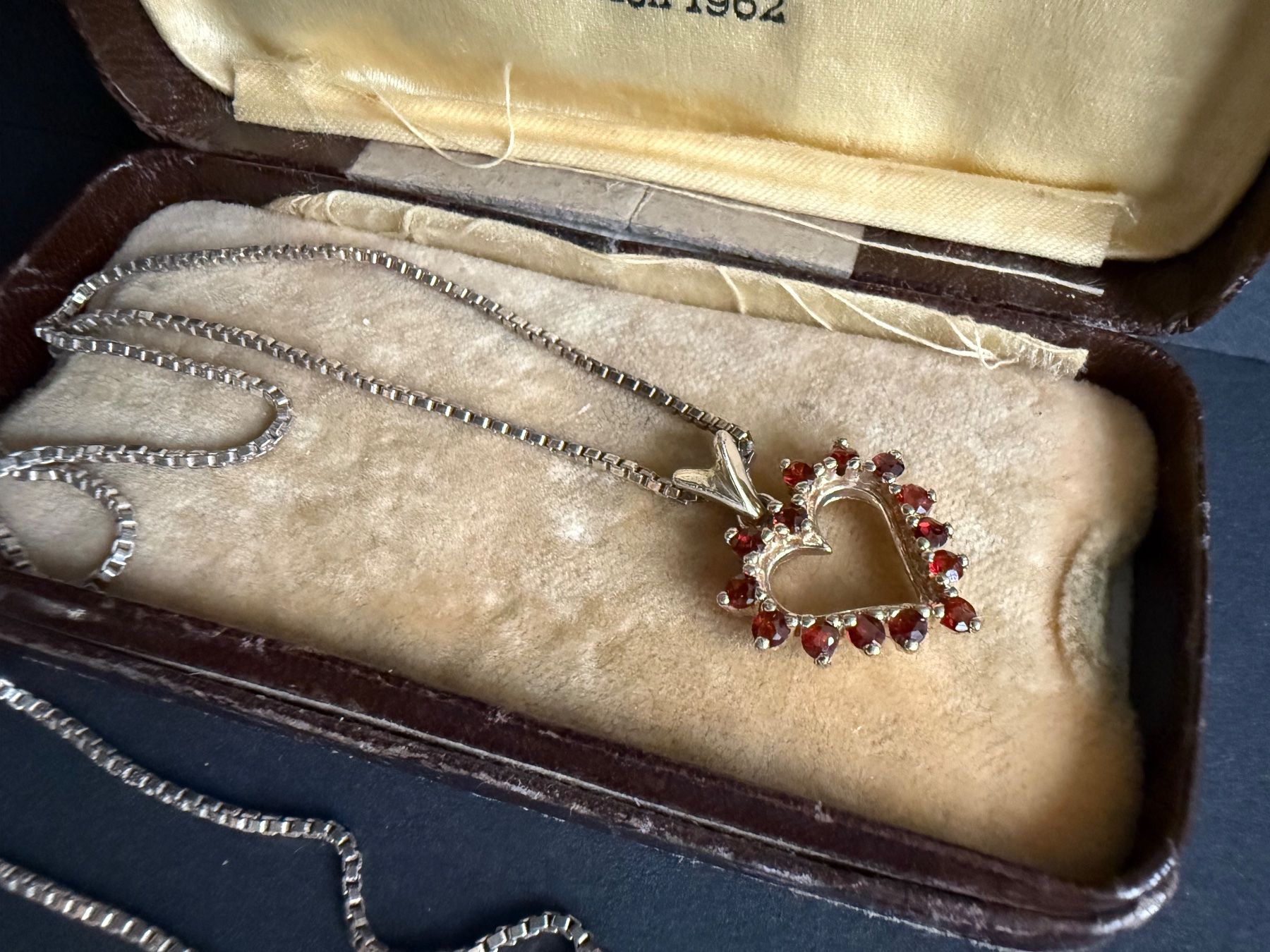 Catenine: Silber Kette mit Granat Anhänger 800, 925 – Usato da Spiegel b. Bern venduto da Rogger72 1